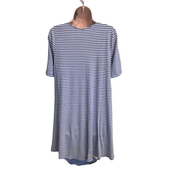 OLD‎ NAVY Women’s Blue & White striped Nautical shift  Dress Size Medium - Picture 2 of 7